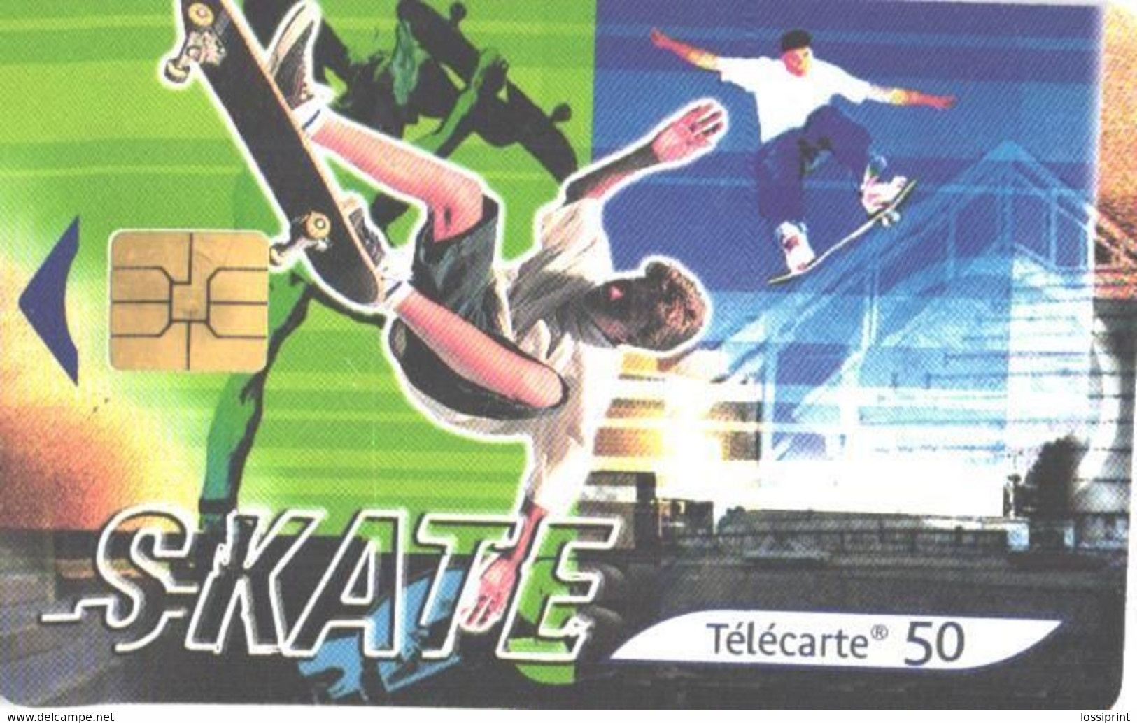 France:Used Phonecard, France Telecom, 50 Units, Skater - 2001