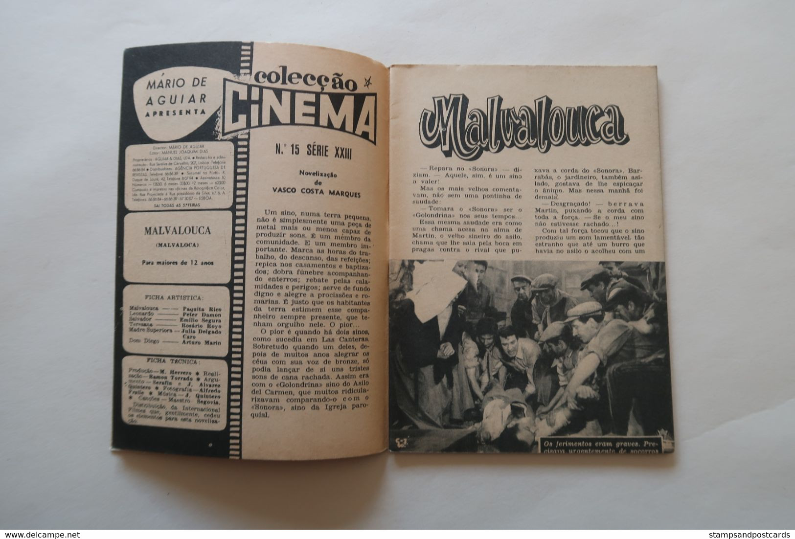 Portugal Revue Cinéma Movies Mag 1954 Malvaloca Paquita Rico Peter Damon Dir. Ramon Torado España Espagne Spain - Cinéma & Télévision