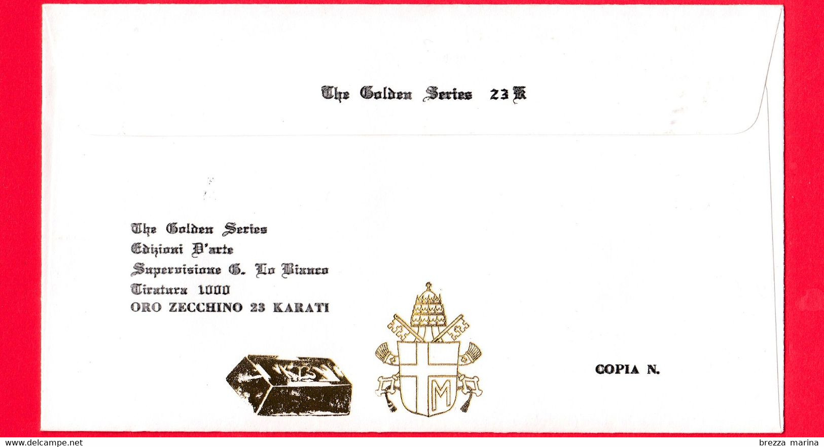 UNGHERIA - 1991 - Busta The Golden Series 23 K - Visita Di Giovanni Paolo II A Pecs - Annullo 17-08-1991 - Briefe U. Dokumente