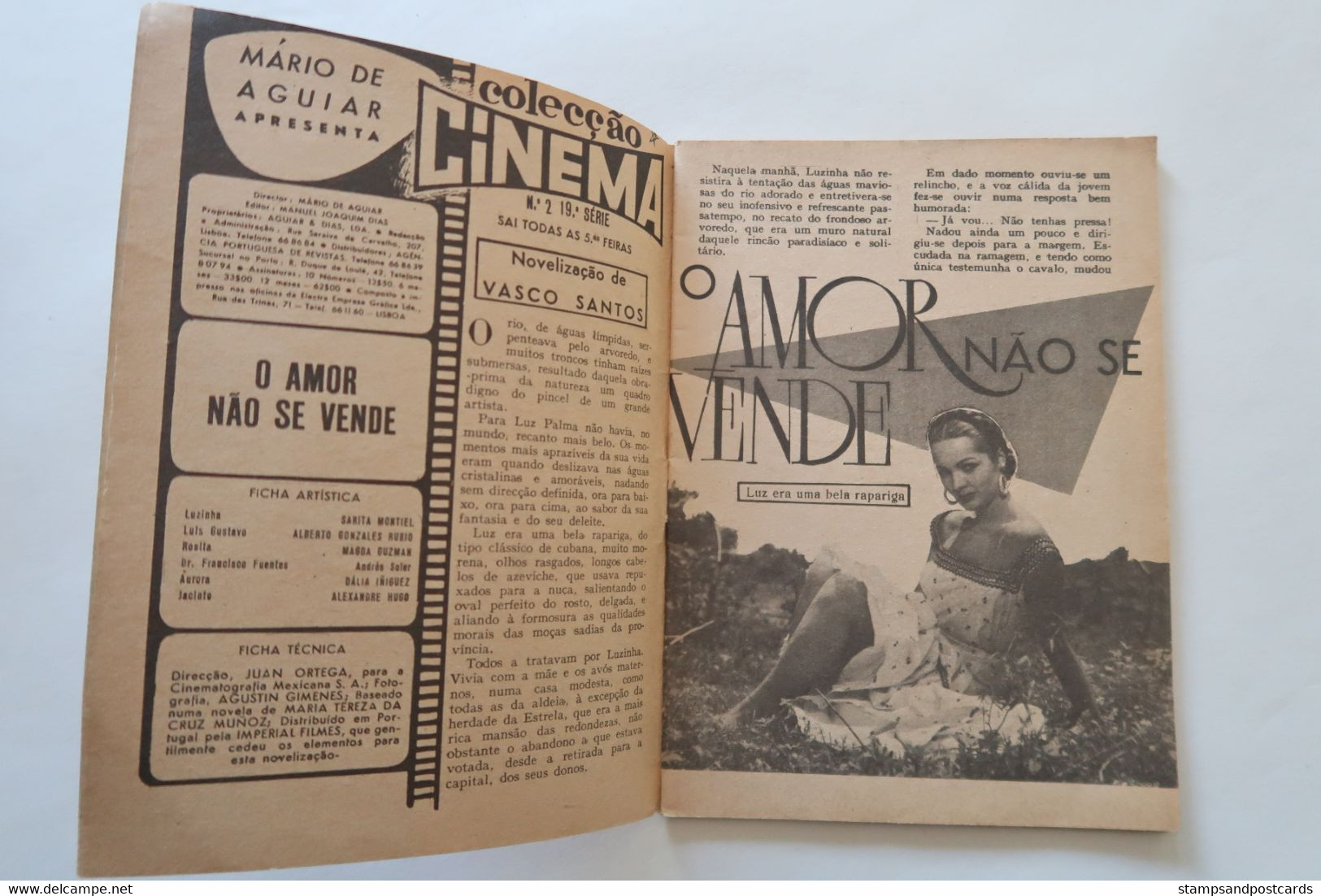 Portugal Revue Cinéma Movies Mag 1955 Frente Al Pecado De Ayer Sarita Montiel González Rubio Dir. Juan Ortega Mexico - Cinema & Television