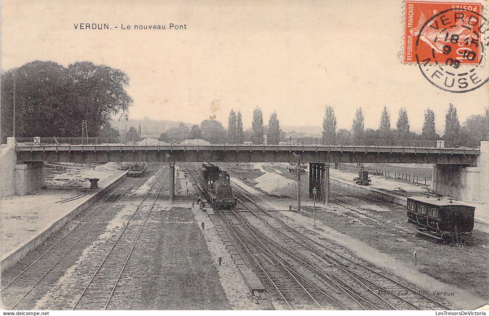 FRANCE - 55 - VERDUN - Le Nouveau Pont - Train - Debengue Verdun - Carte Postale Ancienne - Verdun