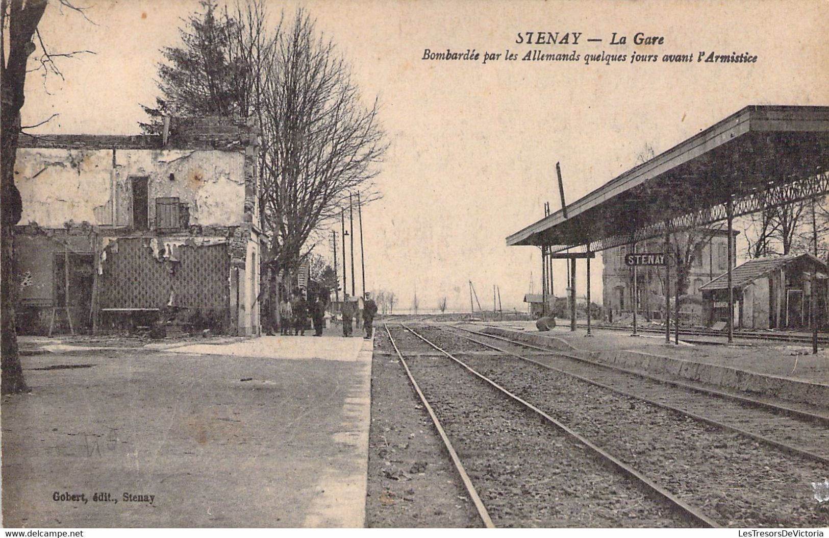 FRANCE - 55 - STENAY - La Gare Bombardée Par Les Allemands Quelques Jours Avant L'Armistice - Carte Postale Ancienne - Stenay