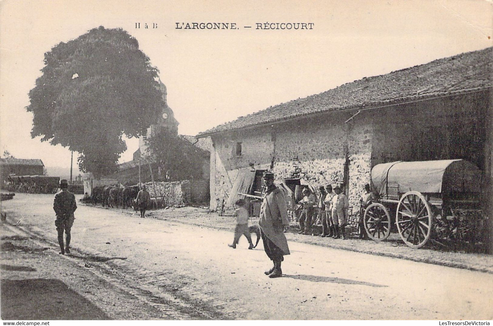 FRANCE - 55 - L'ARGONNE - RECICOURT - Militaire  - Carte Postale Ancienne - Other & Unclassified