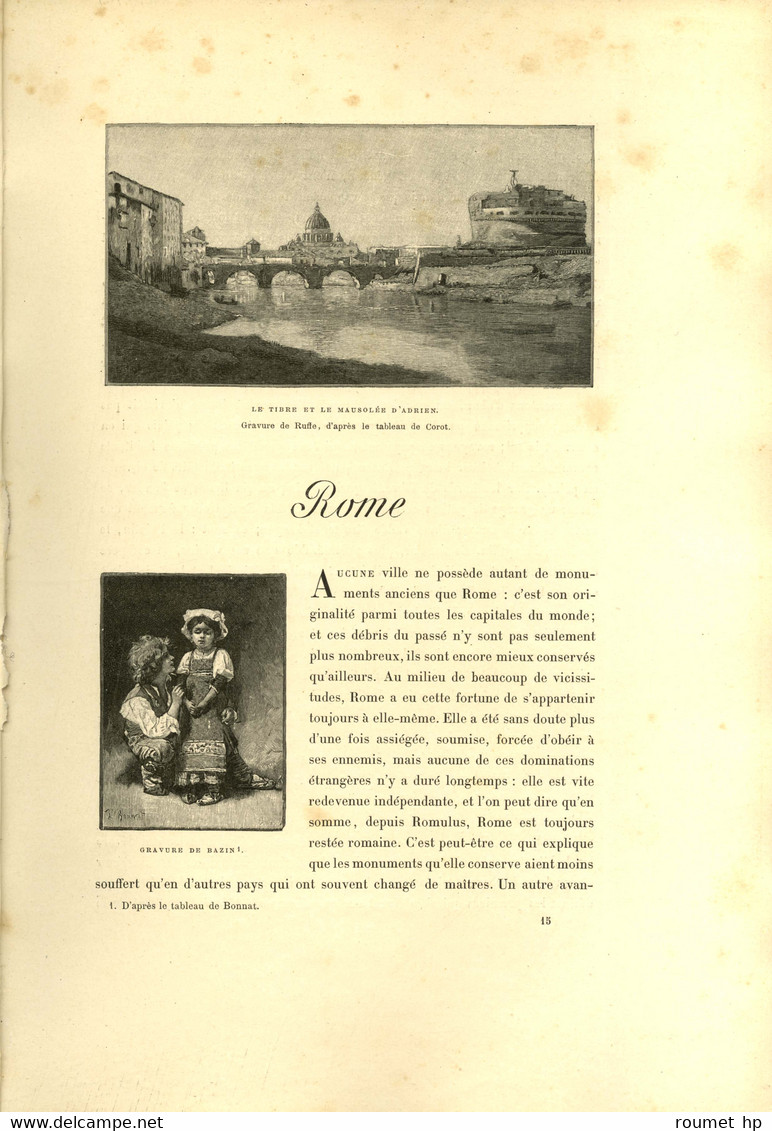 BOISSIER Gaston (1823-1908), historien, philologue, professeur et académicien français -/- ROME.