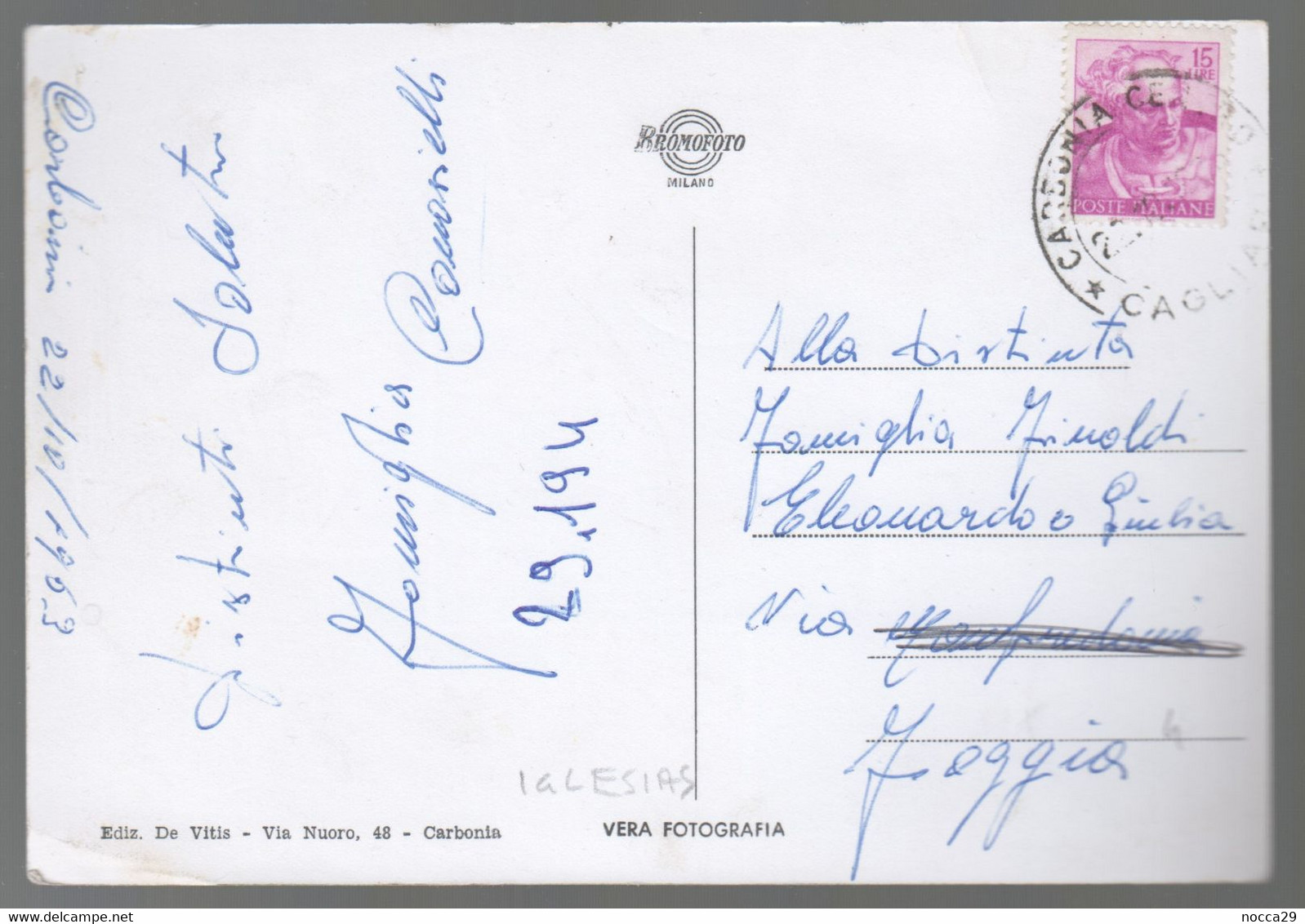 CARBONIA - 1964 - SALUTI CON 5 VEDUTINE - Carbonia