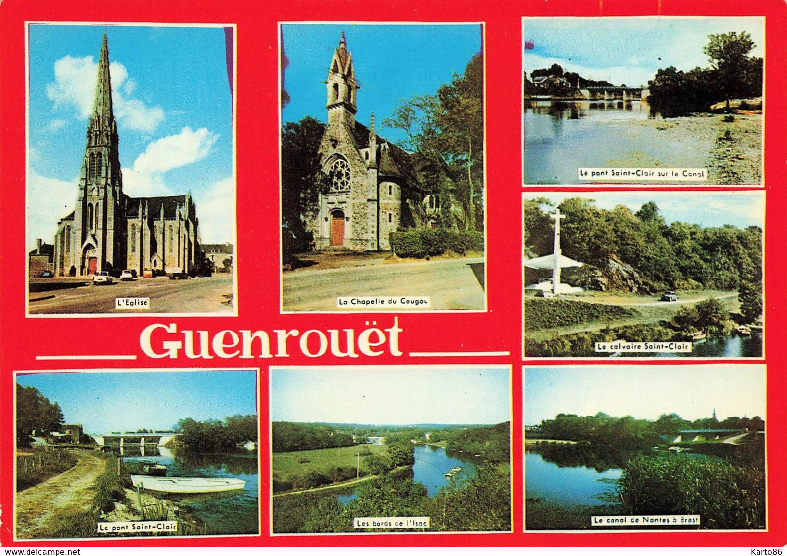 Guenrouët * Souvenir Du Village * Cp 7 Vues - Guenrouet