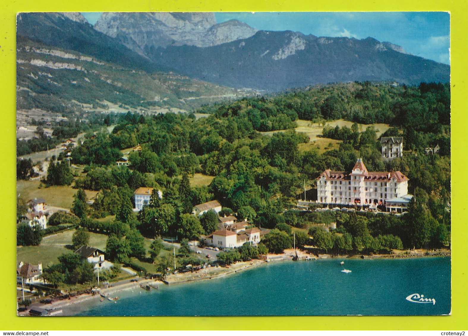 74 VEYRIER Lac D'Annecy MENTHON Saint ST BERNARD VOIR ZOOM Vue Aérienne Du Palace Hôtel VOIR Flamme En 1976 - Veyrier