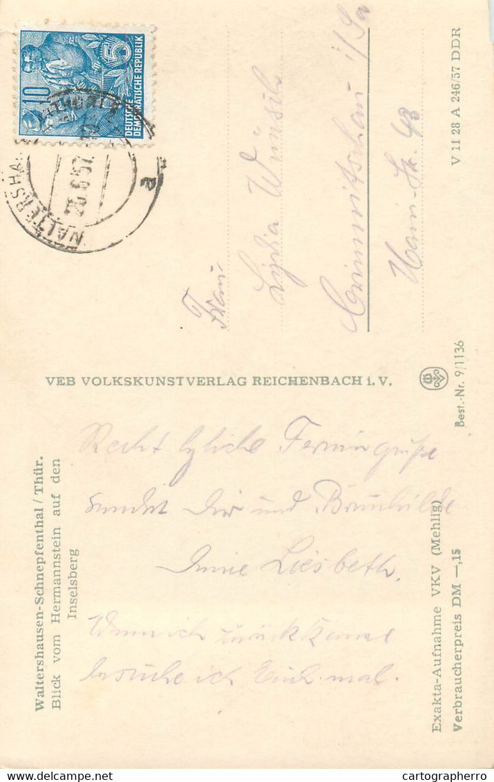 Postcard Germany Waltershausen Schnepfenthal - Waltershausen
