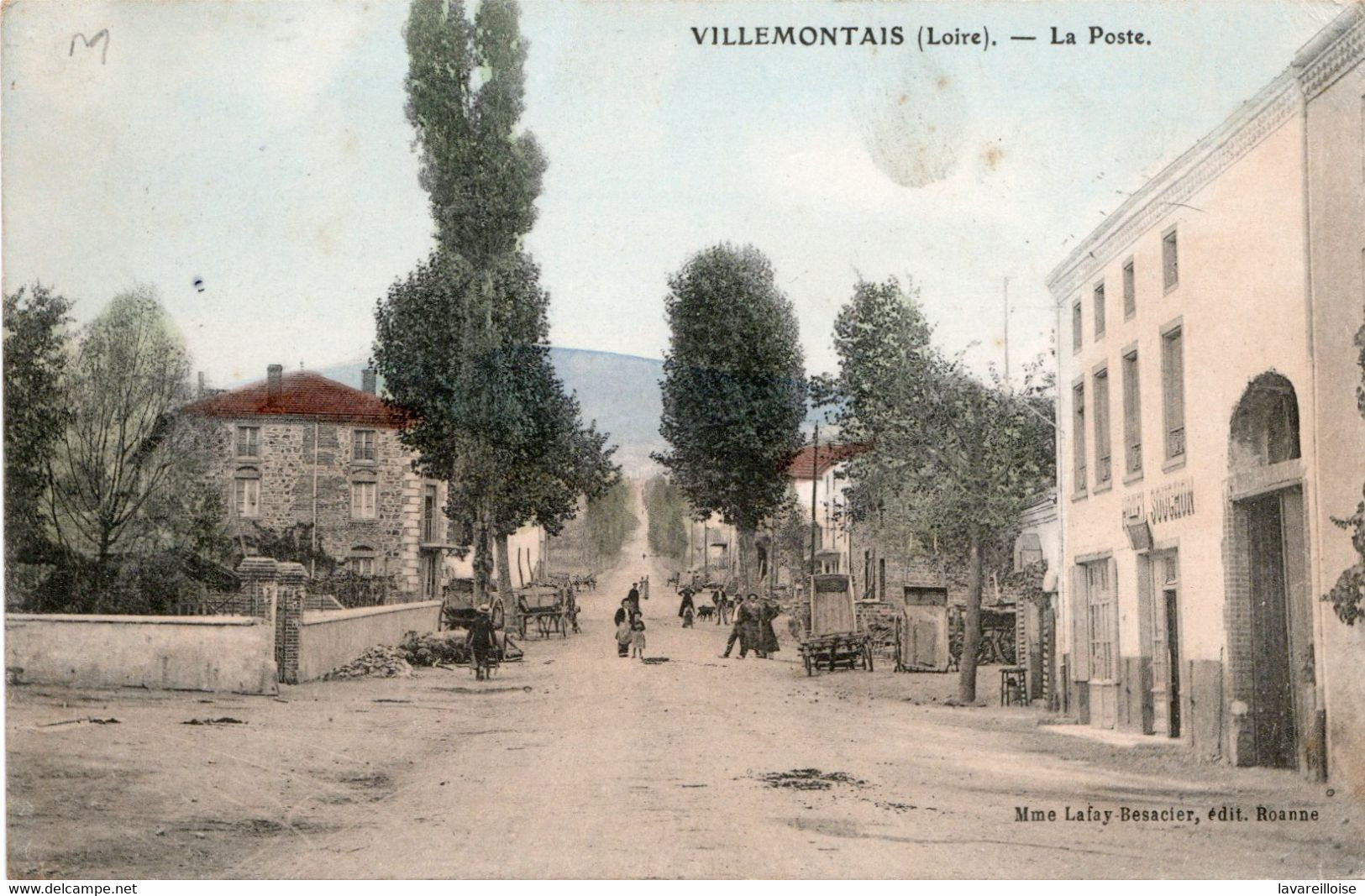 CPA 42 VILLEMONTAIS LA POSTE RARE BELLE CARTE !! - Autres & Non Classés