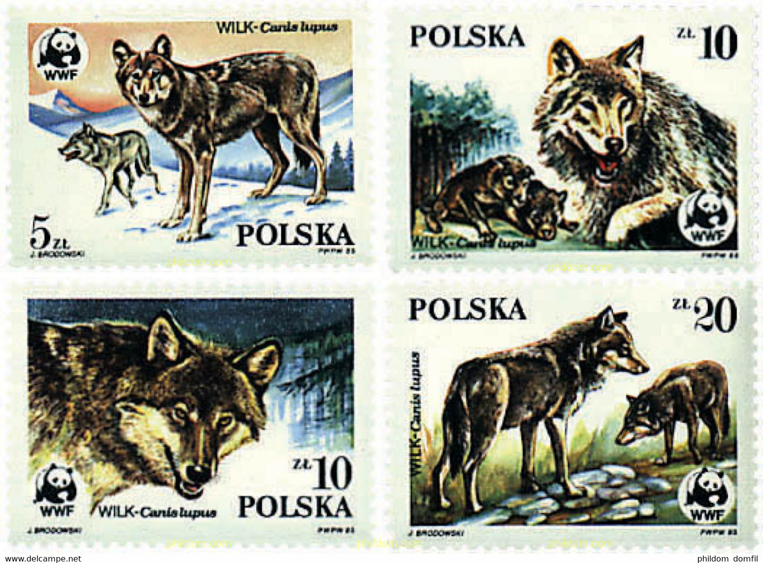 74060 MNH POLONIA 1985 LOBO - Ohne Zuordnung