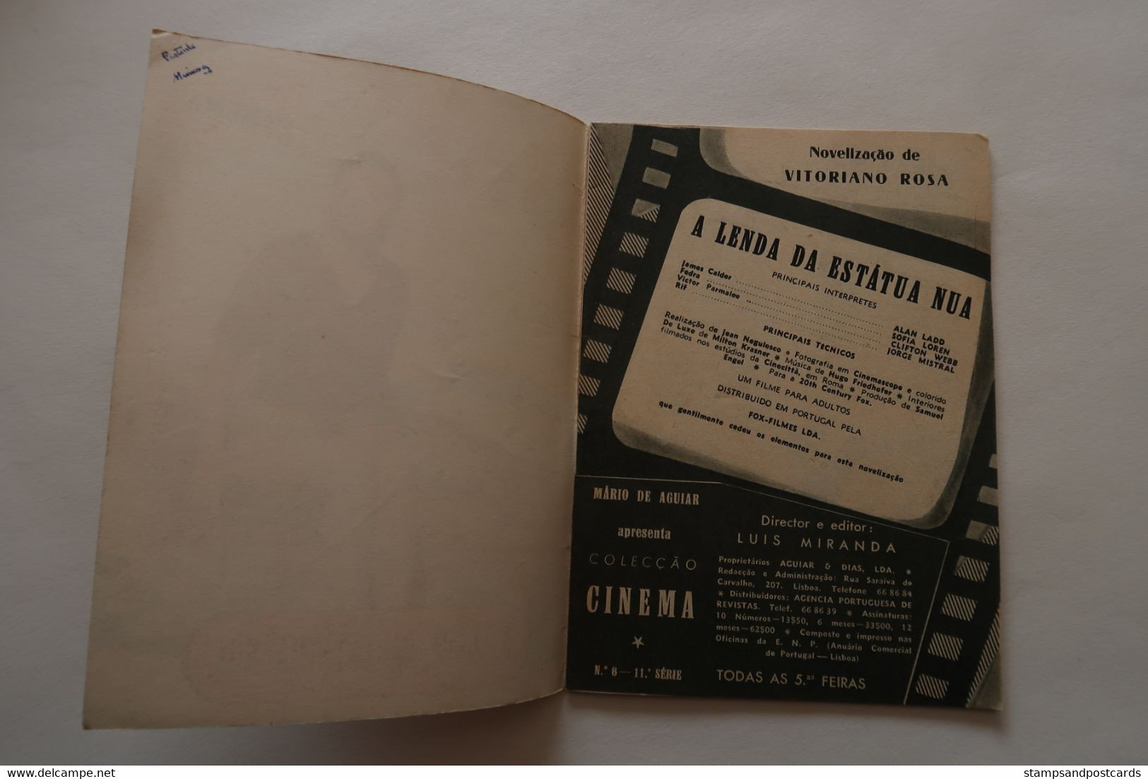 Portugal Revue Cinéma Movies Mag 1957 Boy On A Dolphin Sophia Loren Allan Ladd Clifton Web Dir. Jean Negulesco - Cinema & Television