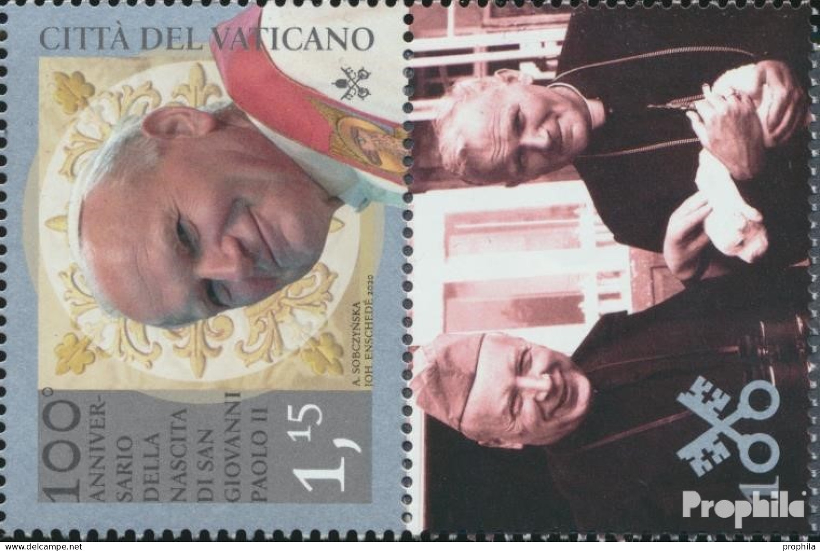 Vatikanstadt 2005Zf Mit Zierfeld (kompl.Ausg.) Postfrisch 2020 Papst Johannes Paul II. - Oblitérés