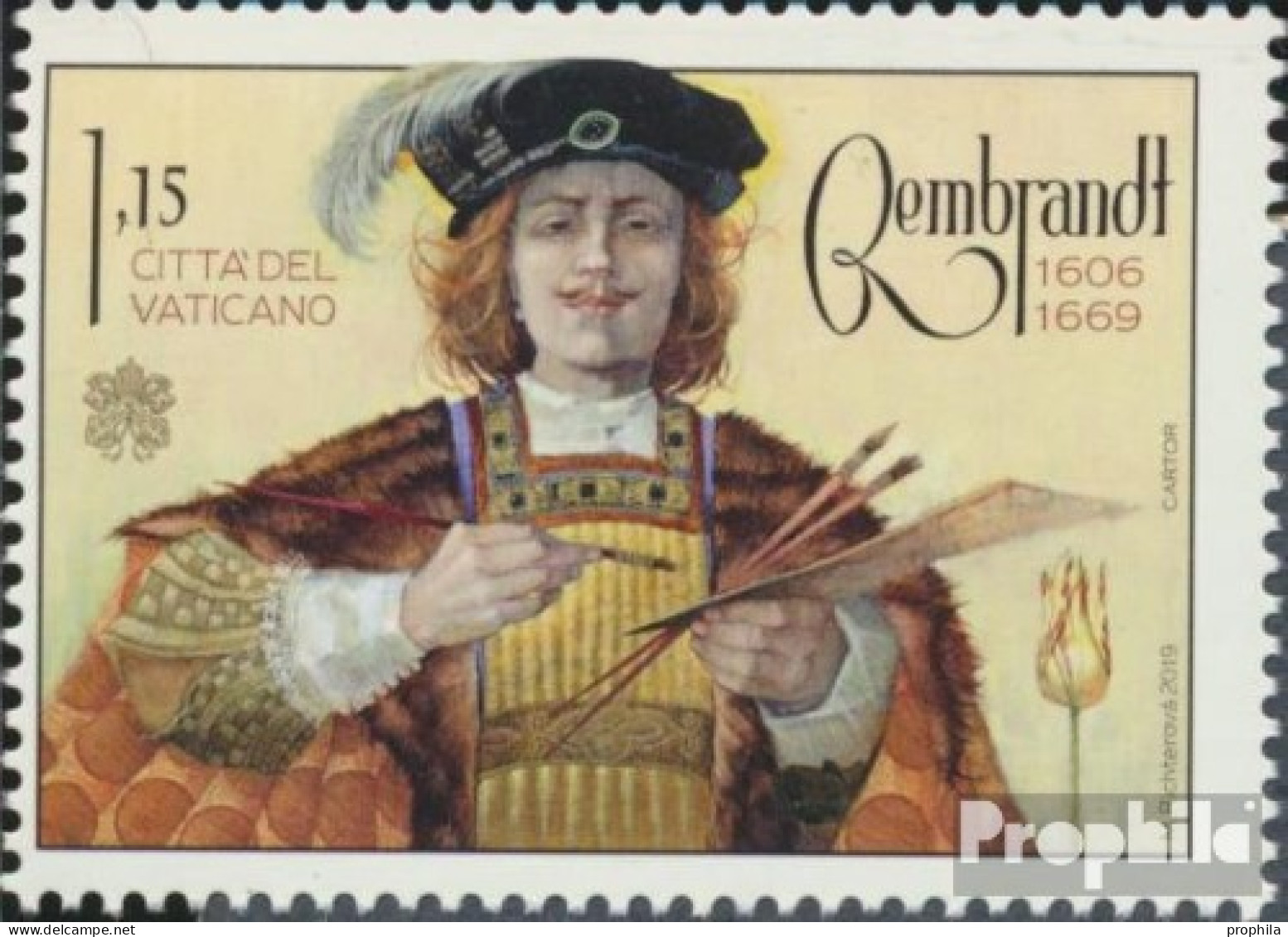 Vatikanstadt 1982A (kompl.Ausg.) Postfrisch 2019 Rembrandt Van Rijn - Used Stamps