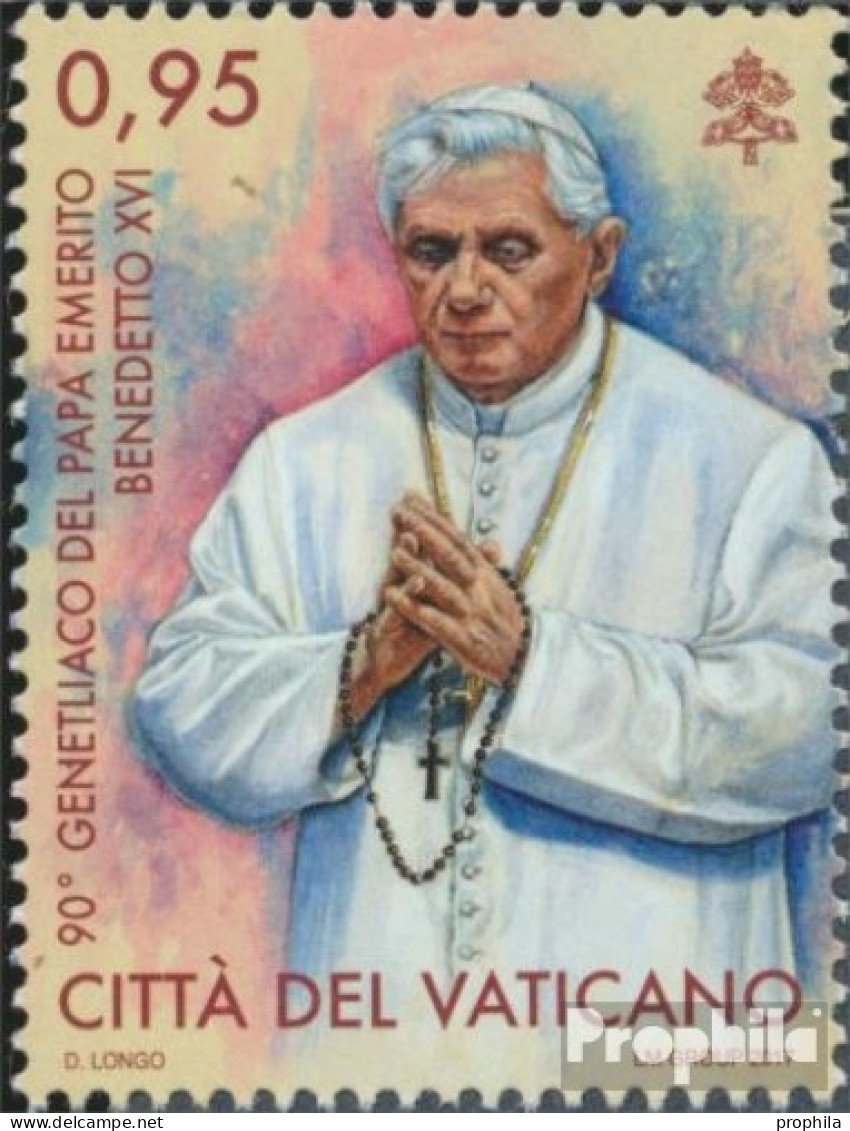 Vatikanstadt 1900 (kompl.Ausg.) Postfrisch 2017 Geburtstag Papst Benedikt XVI - Gebraucht