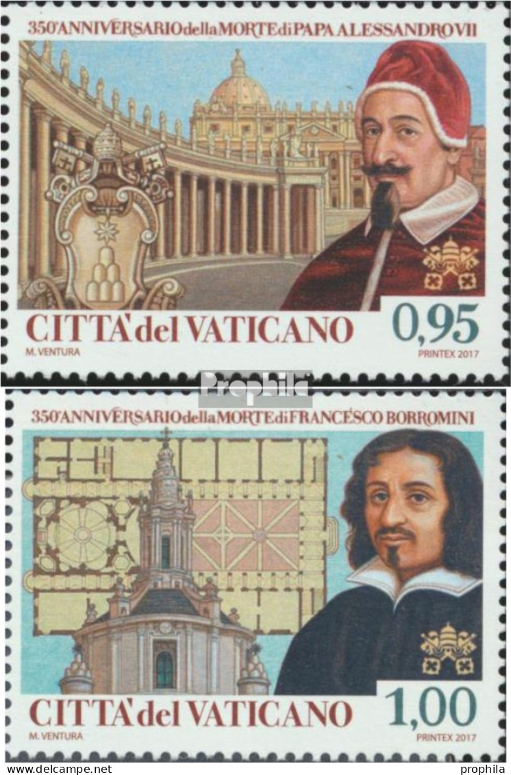 Vatikanstadt 1896-1897 (kompl.Ausg.) Postfrisch 2017 Papst Alexander VII. - Usati