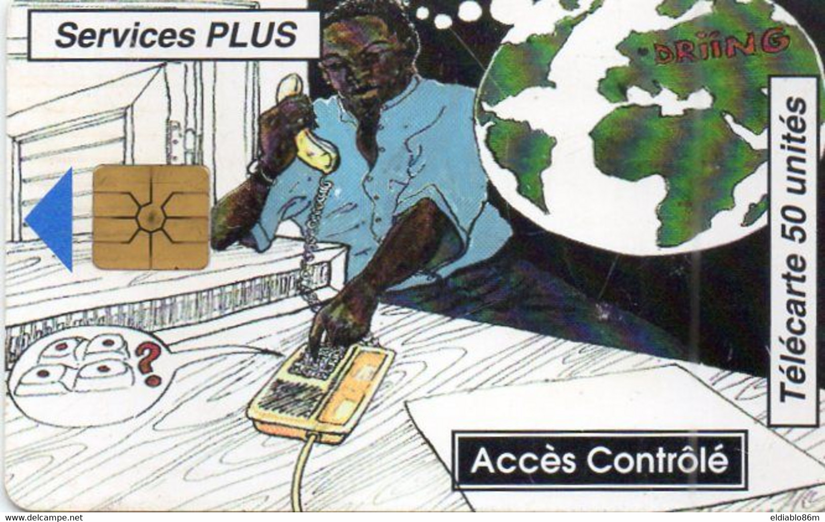 BENIN - CHIP CARD - SERVICE PLUS - MAN PHONING - 10/96 - Benin