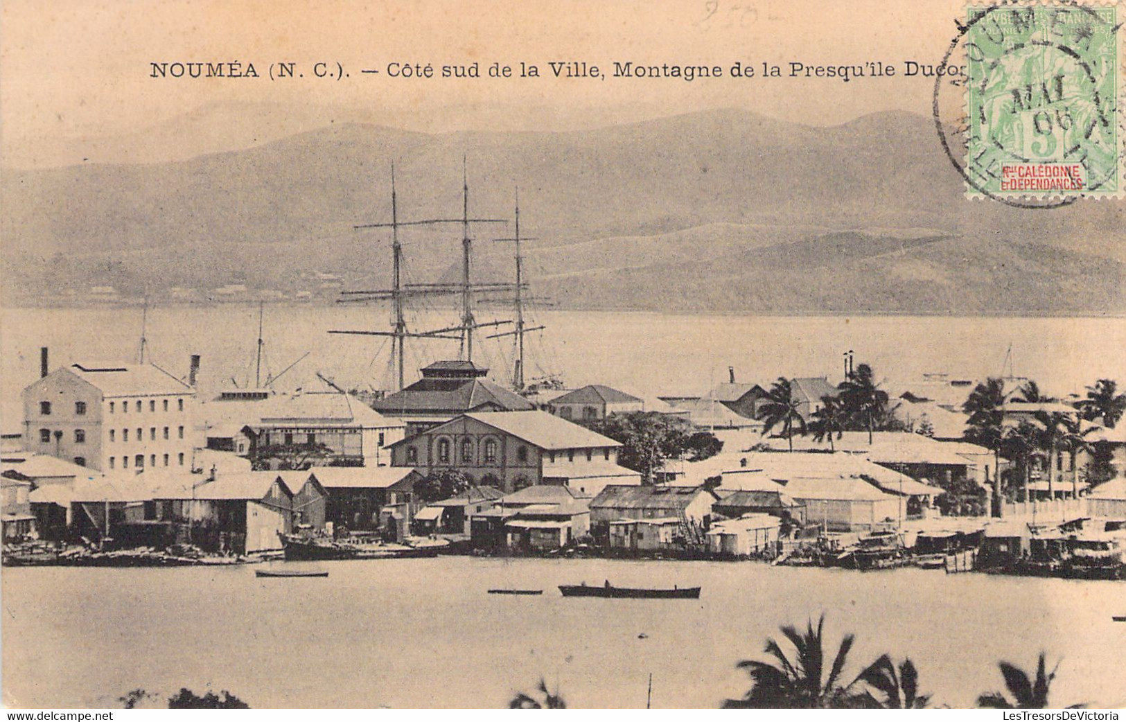 NOUVELLE CALEDONIE - NOUMEA - Côté Sud De La Ville - Montagne De La Presqu'ile Ducos - Carte Postale Ancienne - Nouvelle Calédonie