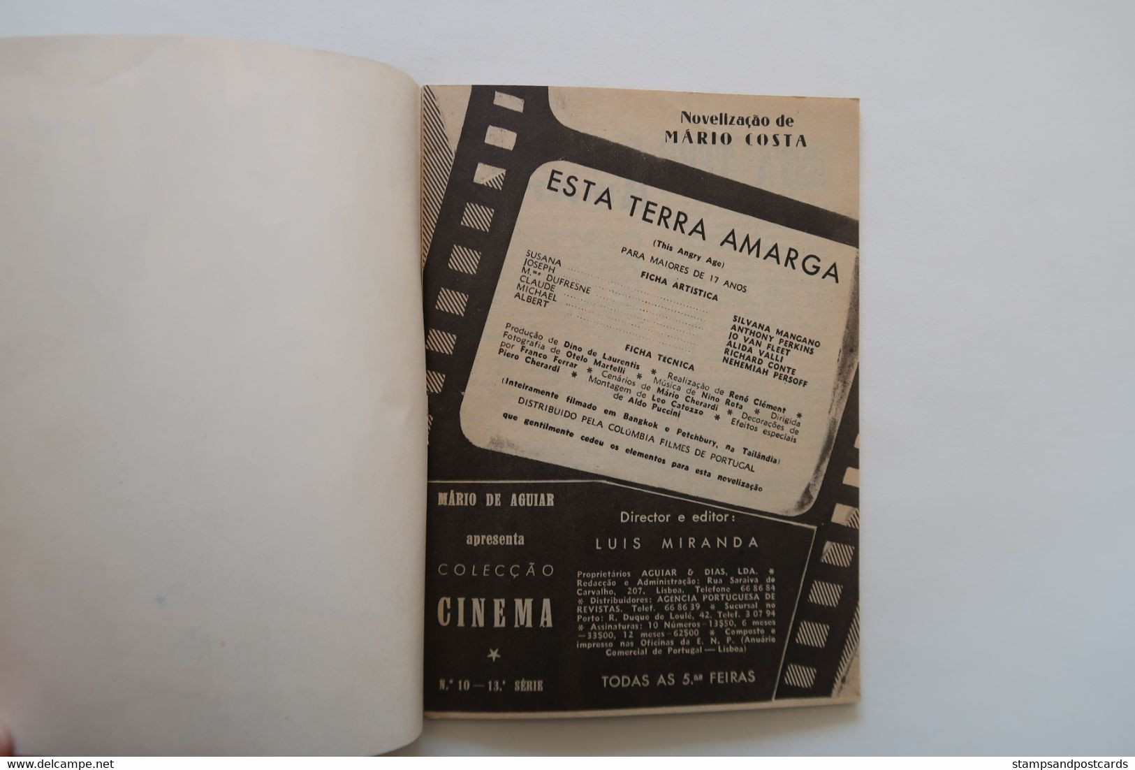 Portugal Revue Cinéma Movies Mag 1957 This Angry Age Silvana Mangano Anthony Perkins Dir. René Clément Pierre Vaneck - Bioscoop En Televisie