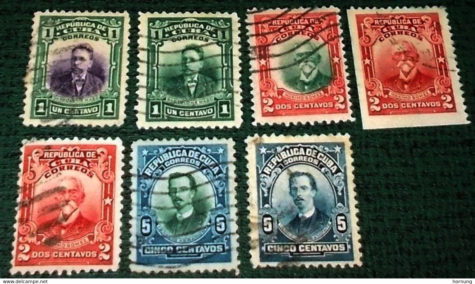 United States, Possessions, Cuba, 1910/11 ,Famous Persons.( ( 1c -green Colour , 2c -light Red Colour ). - Gebruikt