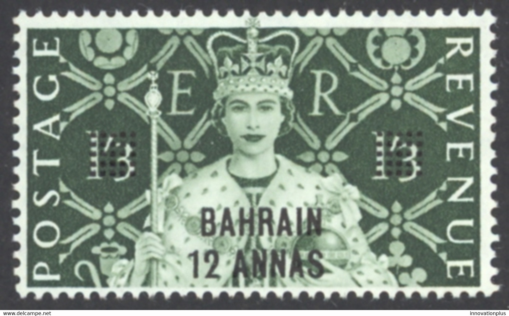 Bahrain Sc# 89 MNH 1952-1954 12a On 1sh3p Surcharged - Bahrain (...-1965)