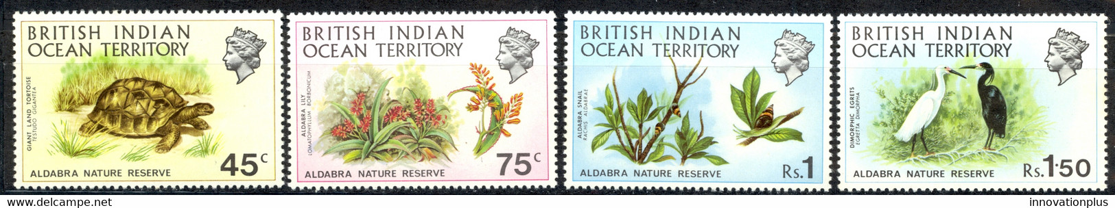 British Indian Ocean Territory Sc# 39-42 MNH 1971 Aldabra Nature Reserve - Territoire Britannique De L'Océan Indien