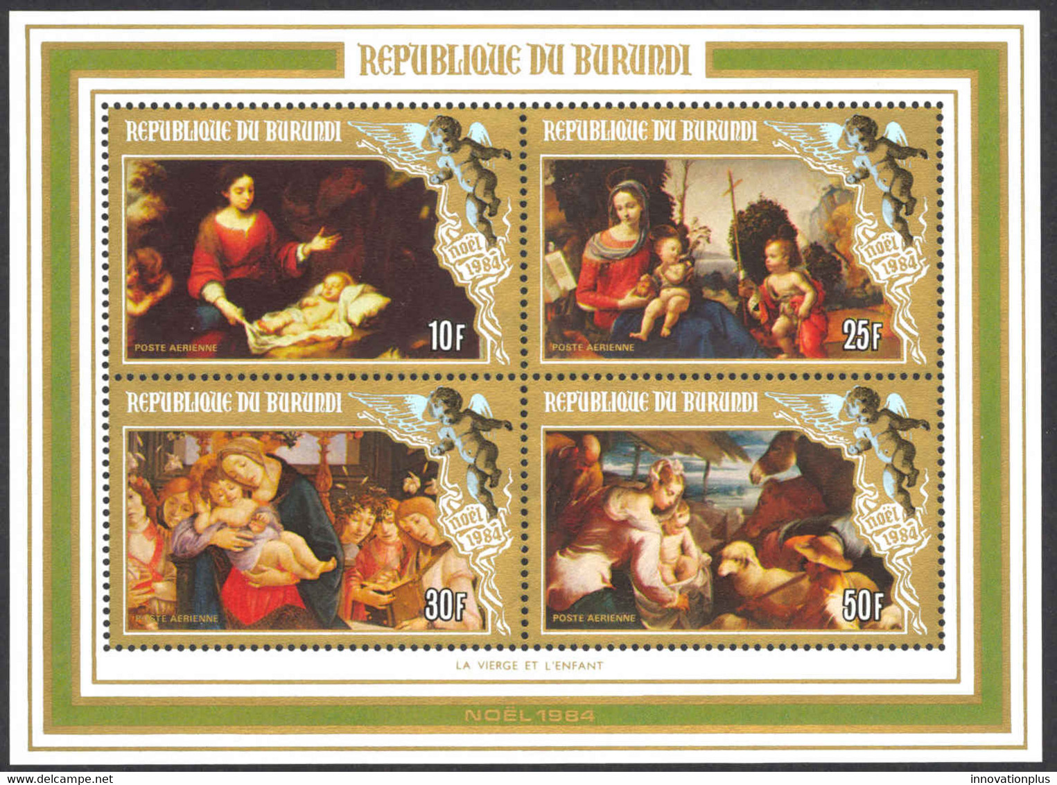 Burundi Sc# C288 MNH Souvenir Sheet 1984 Christmas - Ungebraucht