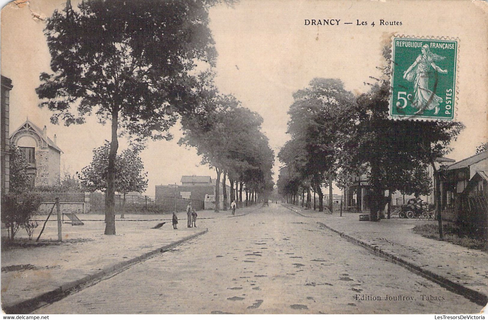 FRANCE - 93 - DRANCY - Les 4 Routes - Edition Jouffroy  - Carte Postale Ancienne - Drancy