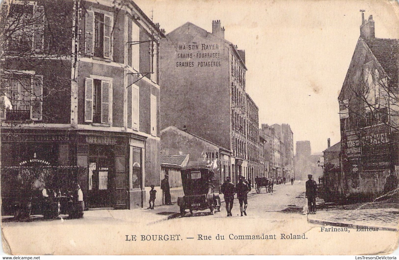 FRANCE - 93 - LE BOURGET - Rue De Commandant Roland - Farinaud Editeur - Voiture - Carte Postale Ancienne - Le Bourget