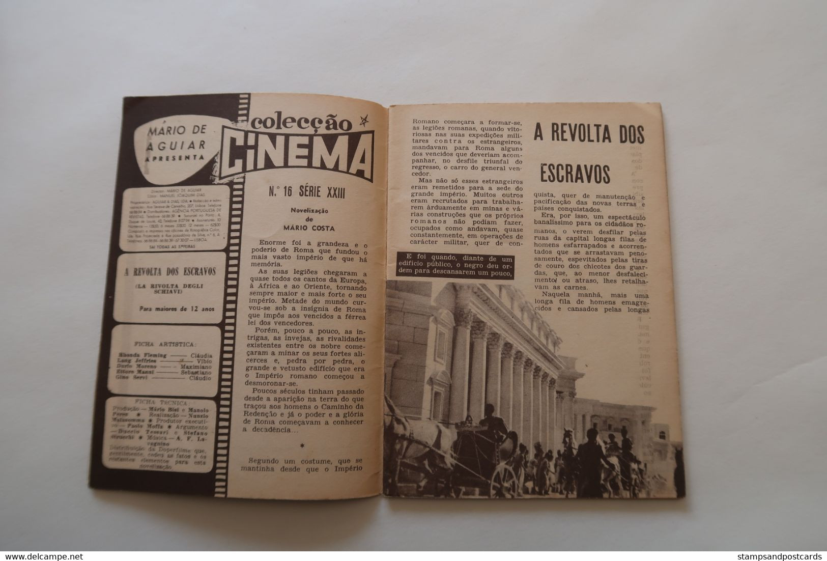 Portugal Revue Cinéma Movies Mag 1960 La Rivolta Degli Schiavi Rhonda Fleming Lang Jeffries Italia Jeanne Moreau - Cinema & Televisione