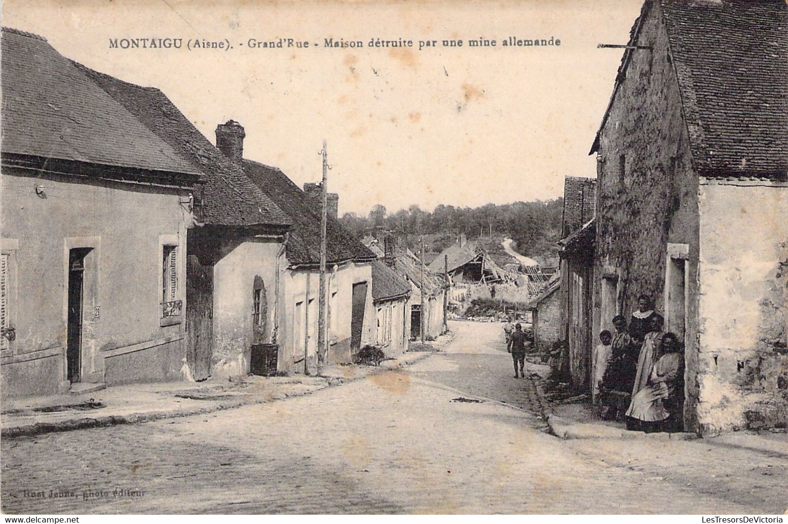 France - MONTAIGU - Grand'Rue - Maison Détruite Par Une Mine Allemande - Rust Jeune Edit - Carte Postale Ancienne - Andere & Zonder Classificatie