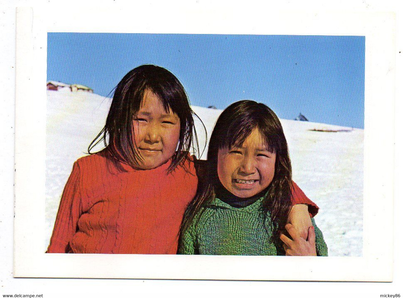 GROENLAND--Phot  Peter Juul --Enfants..............carte Double ..............à Saisir - Grönland