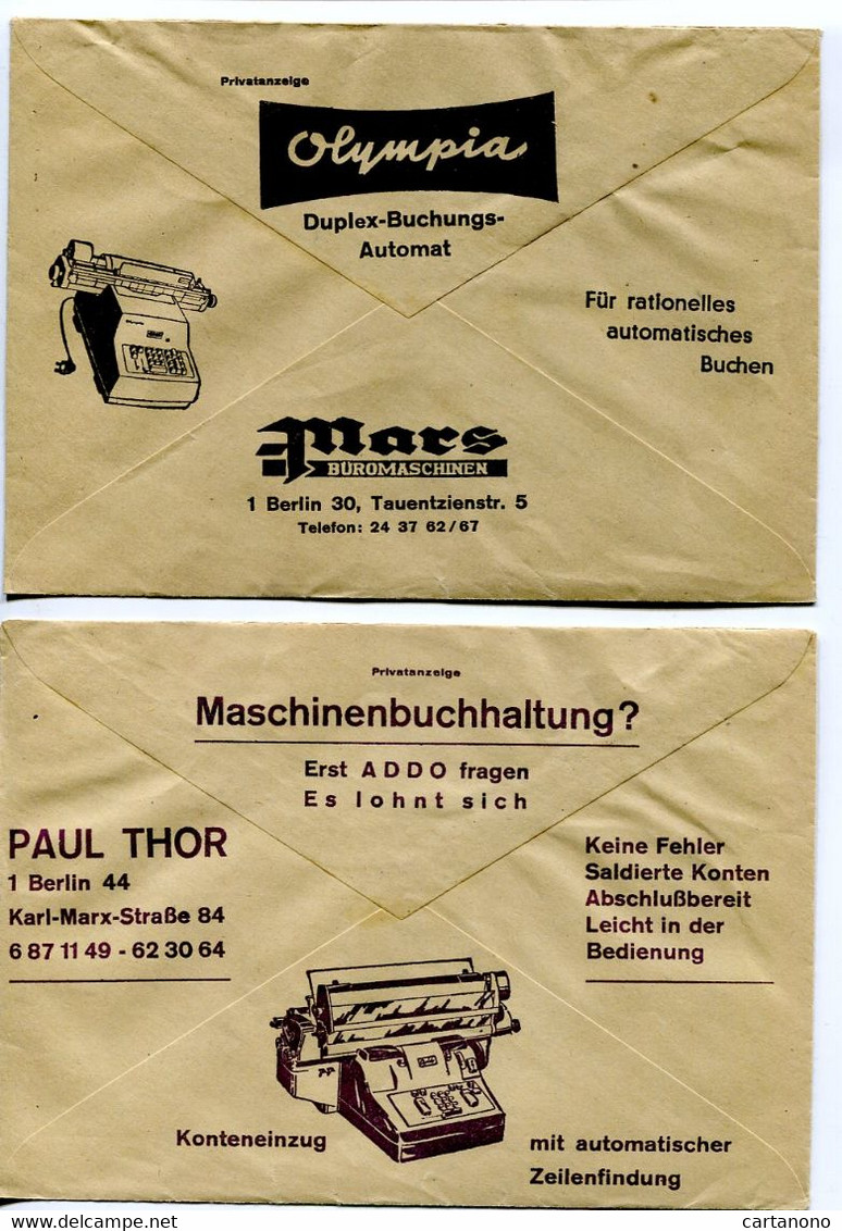 Machine à Calculer - Enveloppe Publicitaire Des Chèques Postaux Allemands - Autres & Non Classés