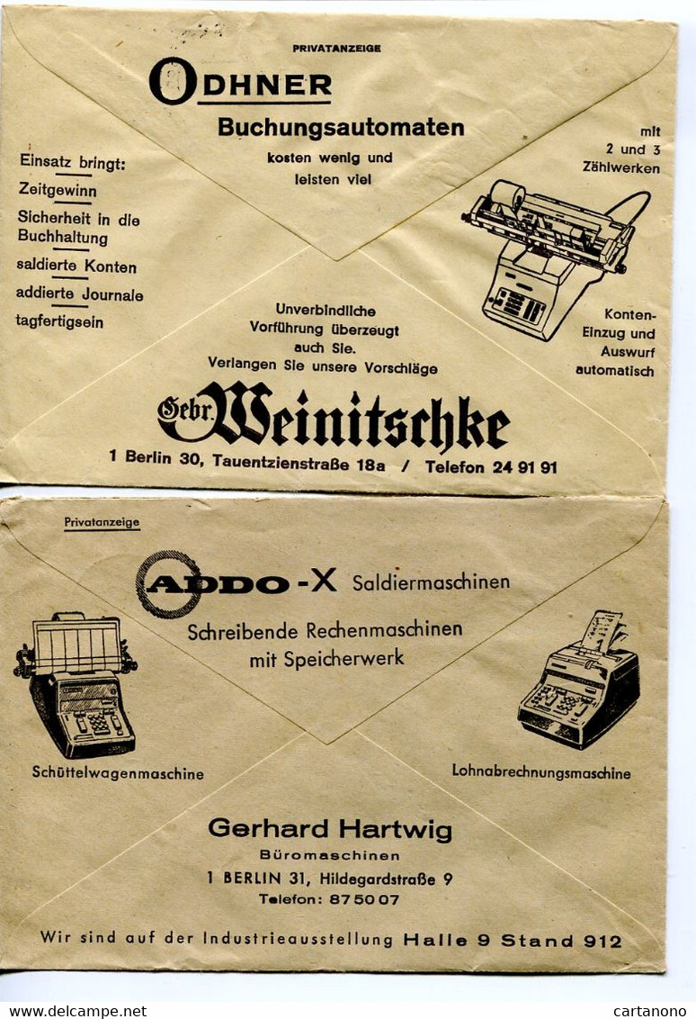 Machine à Calculer - Enveloppe Publicitaire Des Chèques Postaux Allemands - Other & Unclassified