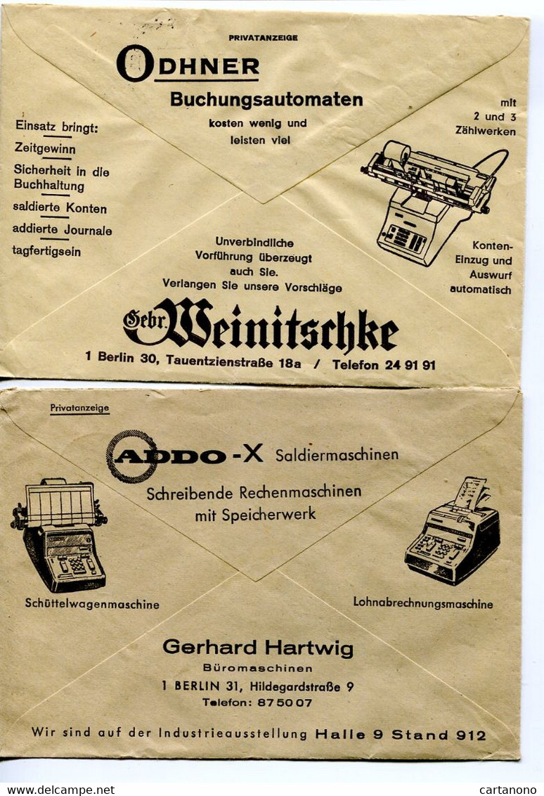 Machine à Calculer - Enveloppe Publicitaire Des Chèques Postaux Allemands - Autres & Non Classés