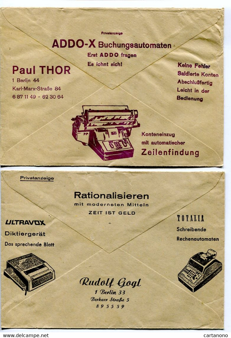 Machine à Calculer - Enveloppe Publicitaire Des Chèques Postaux Allemands - Sonstige & Ohne Zuordnung