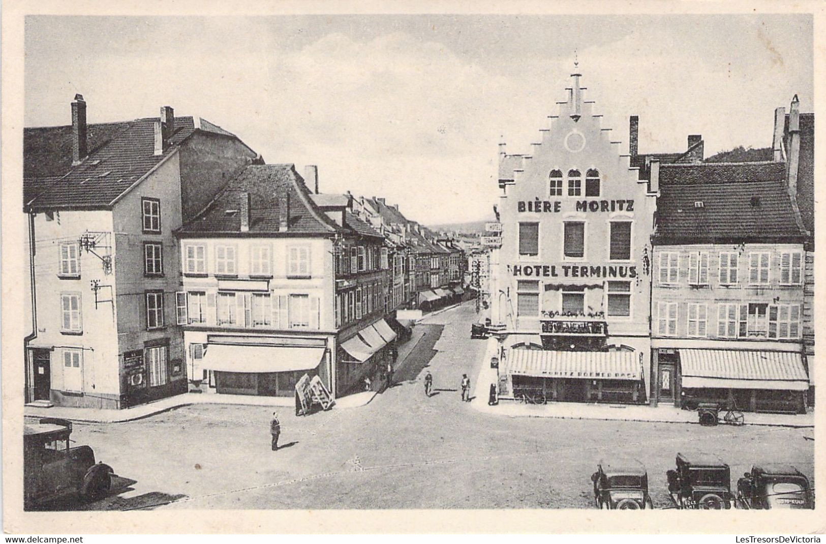 FRANCE - 57 - SAINT AVOLD - Rue Poincaré - Voiture - Hôtel Terminus - Carte Postale Ancienne - Saint-Avold