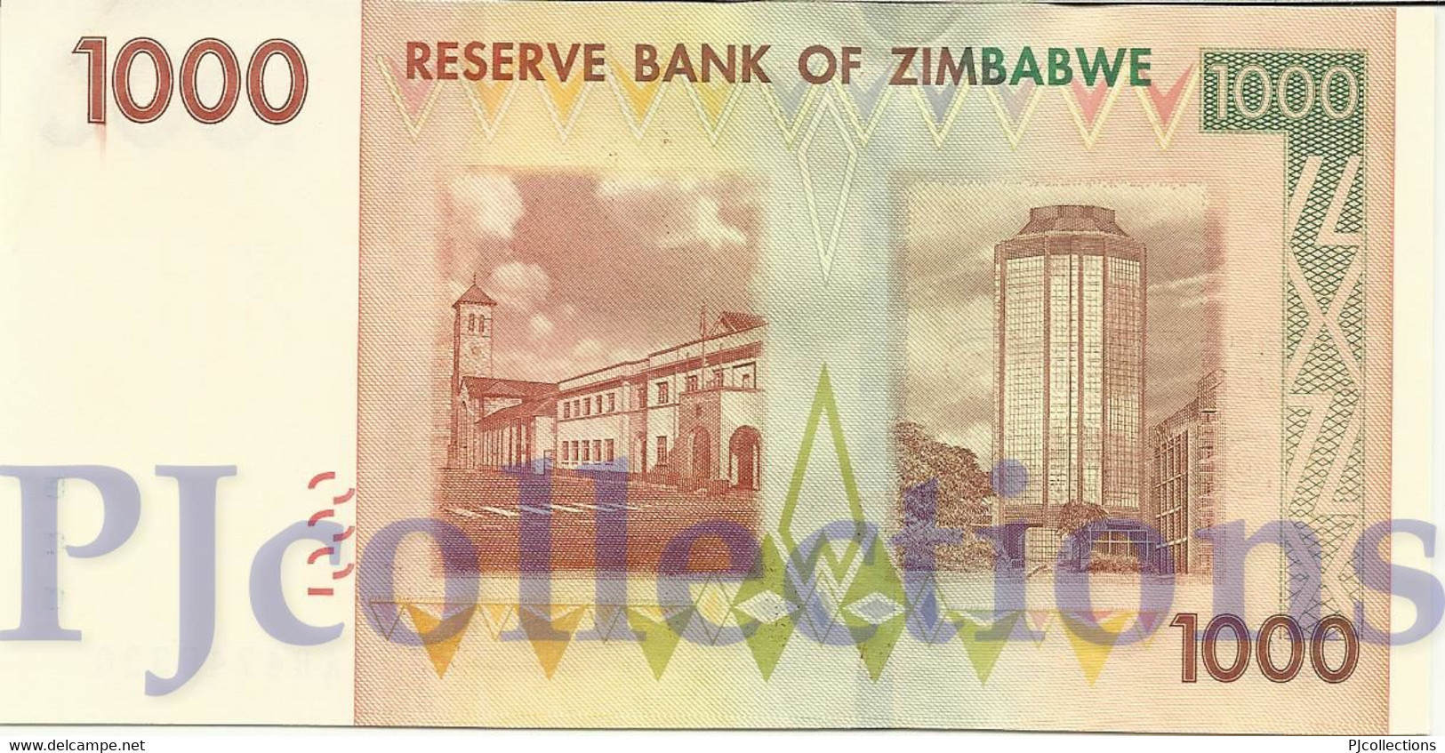 ZIMBABWE 1000 DOLLARS 2007 PICK 71 UNC PREFIX "AB" - Zimbabwe