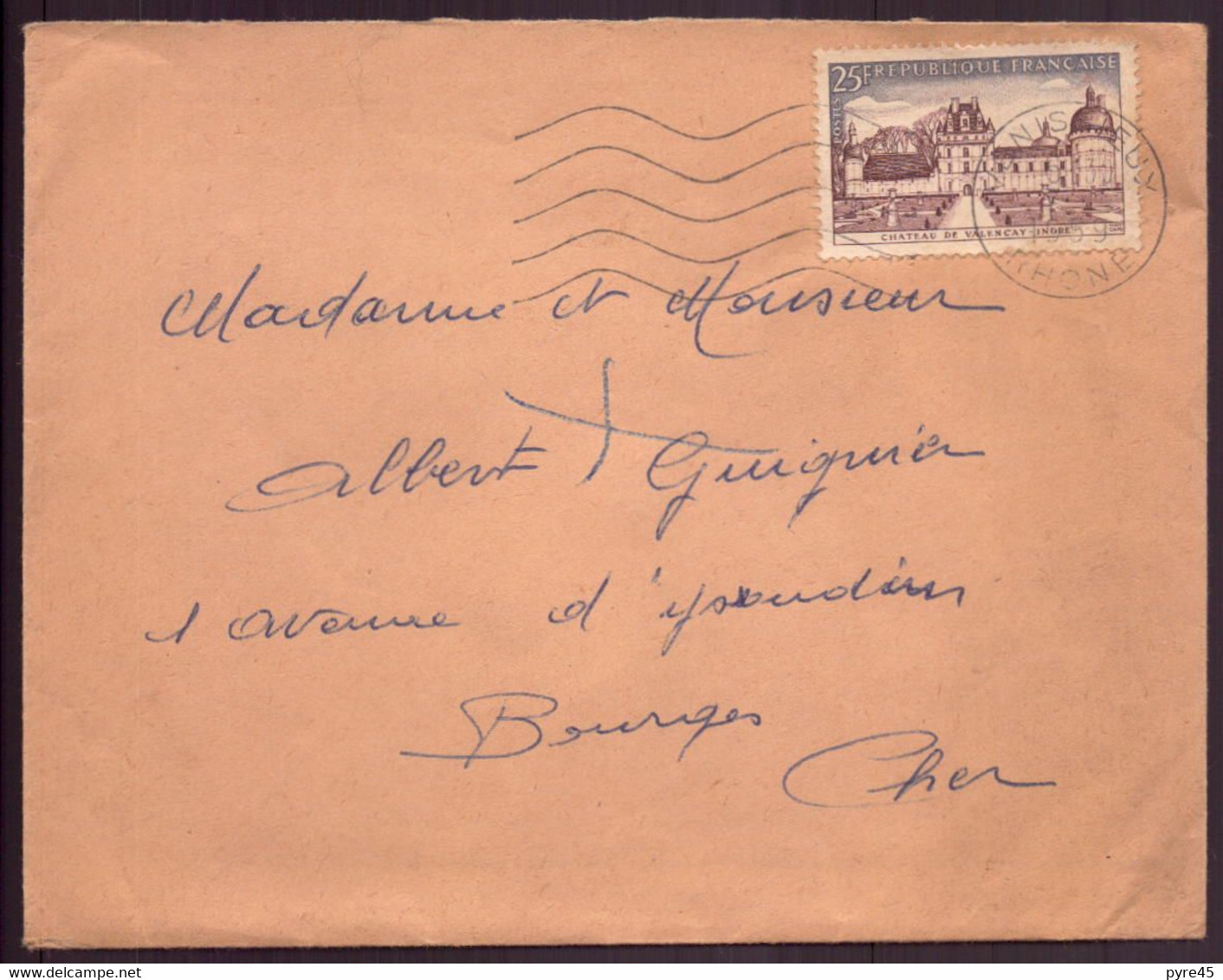 France, Enveloppe De 1959 De Vénissieux Pour Bourges - Other & Unclassified