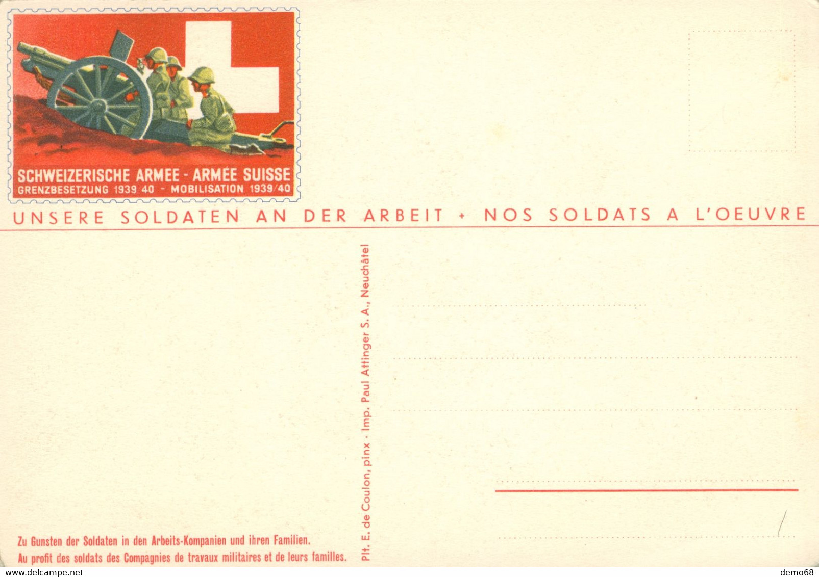 Fantaisie Armée Soldat Suisse Schweiz  Blockhaus Abri En Béton Camouflage Entier Postal 1939 1940 - Autres & Non Classés