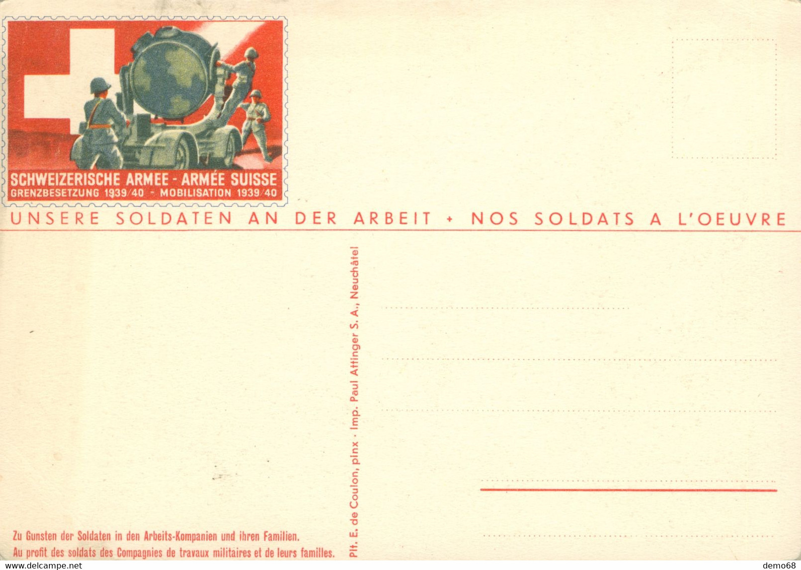 Fantaisie Armée Soldat Suisse Schweiz  Creusage Emplacement Abri ? Camouflage Entier Postal Mobilisation 1939 1940 - Autres & Non Classés