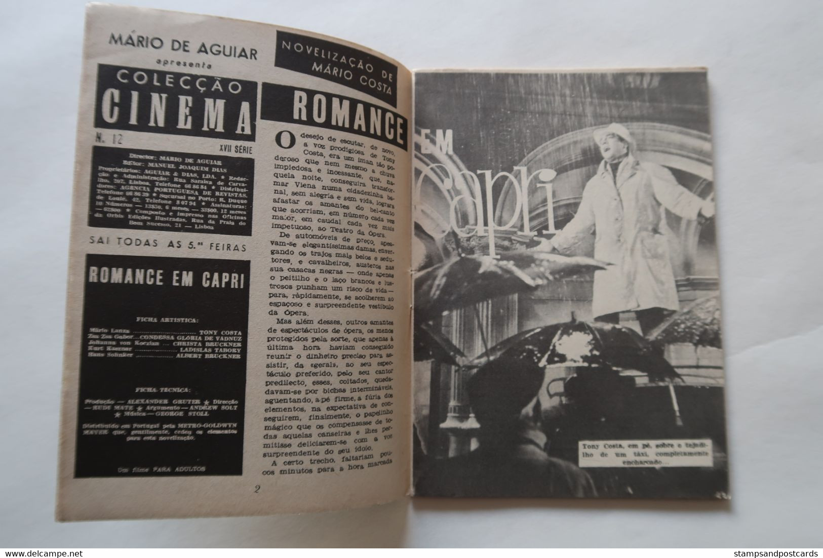 Portugal Revue Cinéma Movies Mag 1959 For The First Time Zsa Zsa Gabor Mario Lanza Columba Dominguez - Bioscoop En Televisie