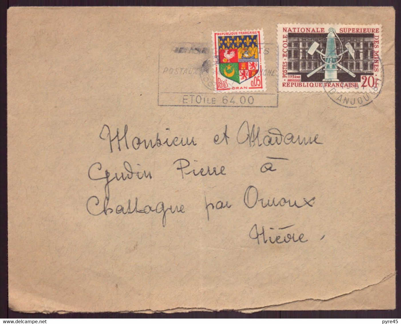 France, Enveloppe De 1961 De Paris Pour Chassagne Par Ouroux - Otros & Sin Clasificación