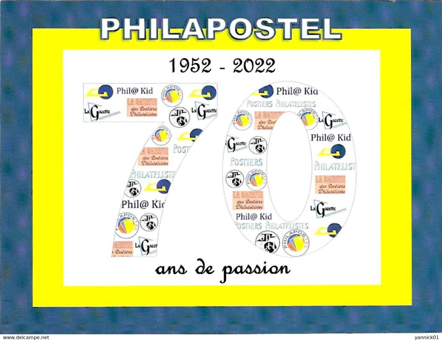 PAP - PRET A POSTER - ENTIER POSTAL 70 ANNIVERSAIRE PHILPOSTEL NEUF - PAP : Sovrastampe Private