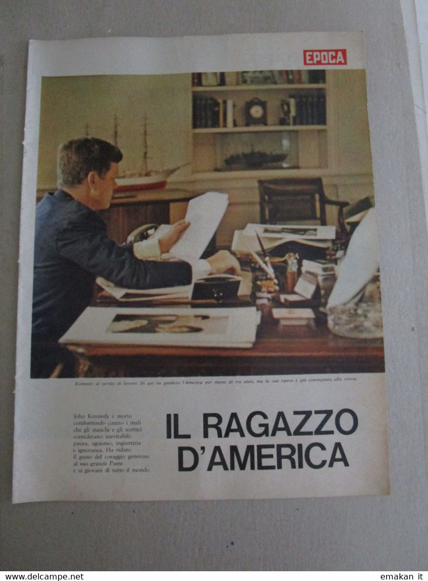 # INSERTO EPOCA  / JOHN KENNEDY IL RAGAZZO D'AMERICA - Premières éditions