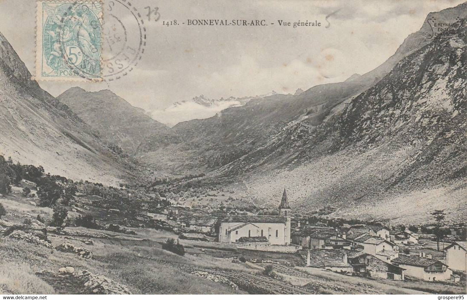 BONNEVAL SUR ARC VUE GENERALE 1908 - Bonneval Sur Arc