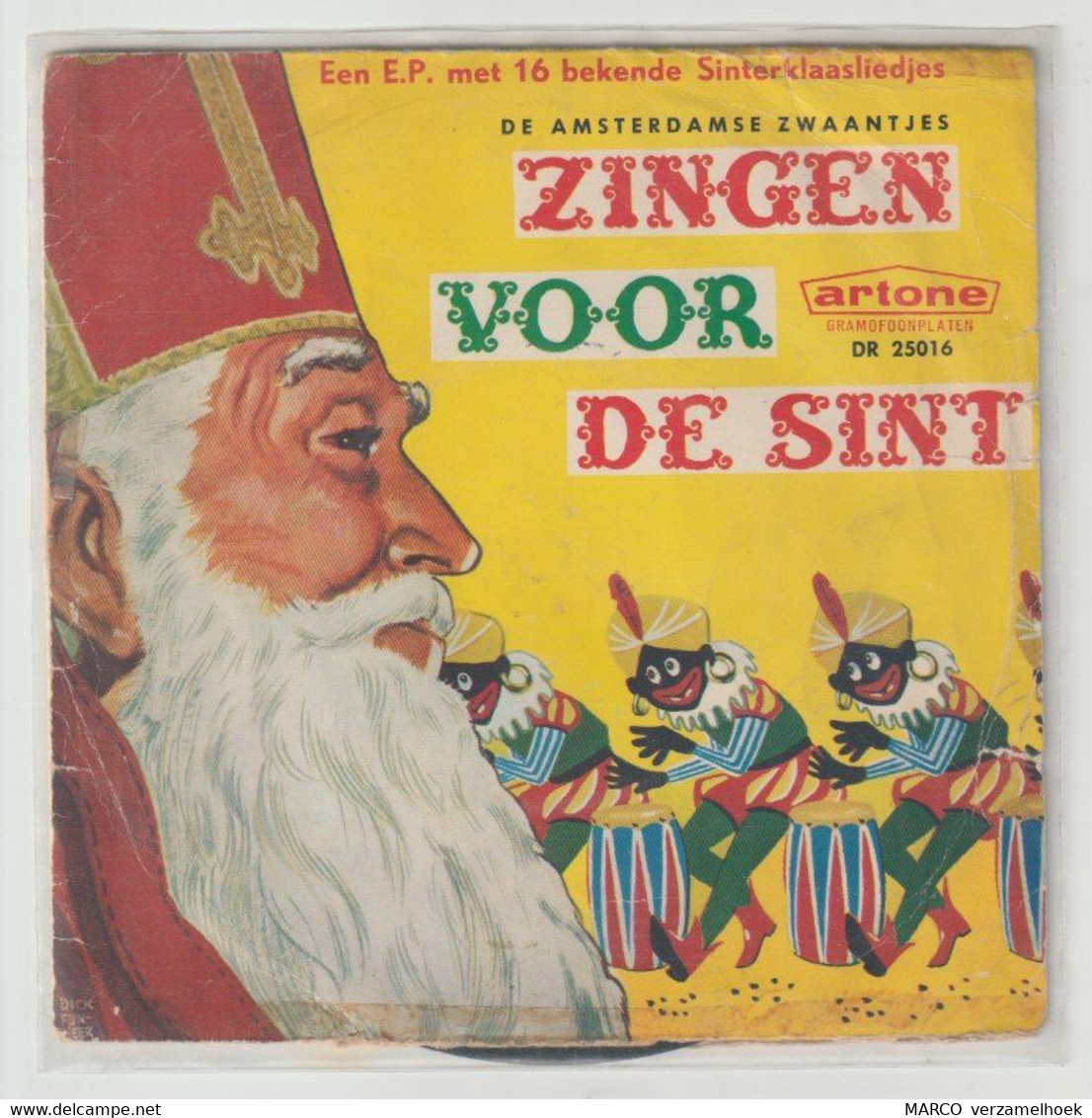 45T Single Zingen Voor De Sint (sinterklaas En Zwarte Piet) Artone - Otros - Canción Neerlandesa