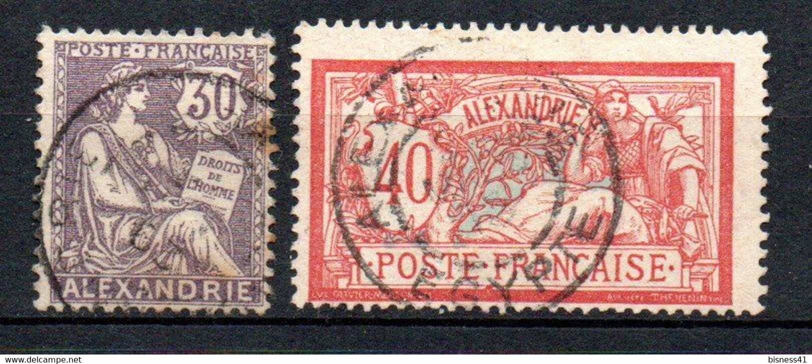 Col33 Colonie Alexandrie N° 28 & 29 Oblitéré Cote : 10,00€ - Used Stamps