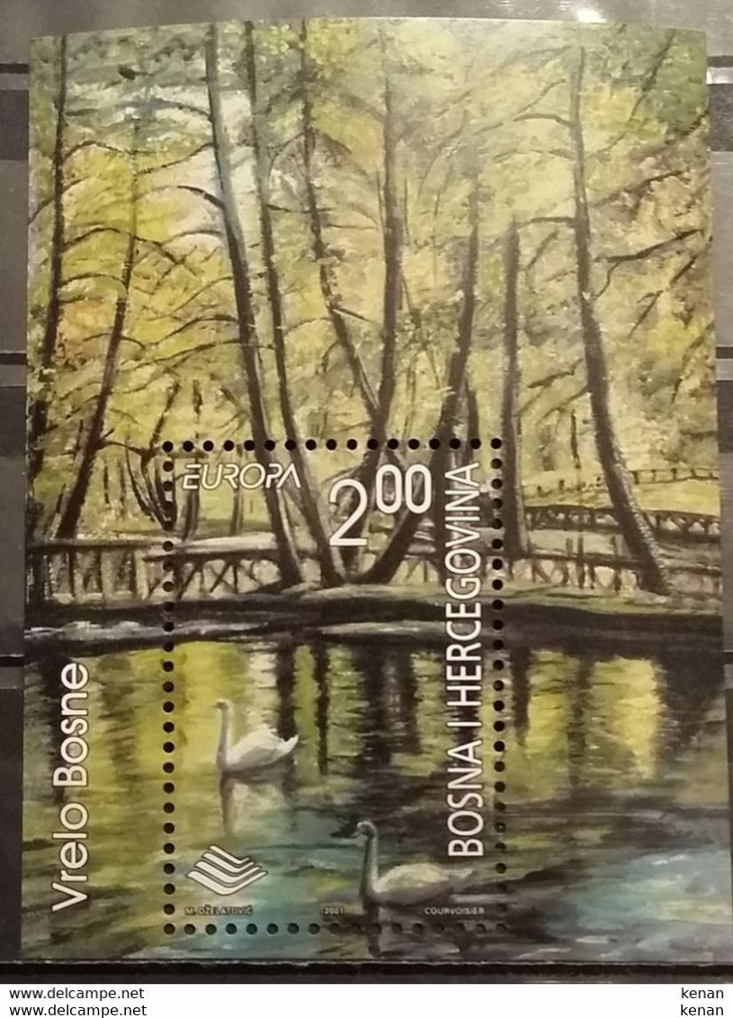 Bosnia And Hercegovina, 2001, Mi: Block 12 (MNH) - Schwäne