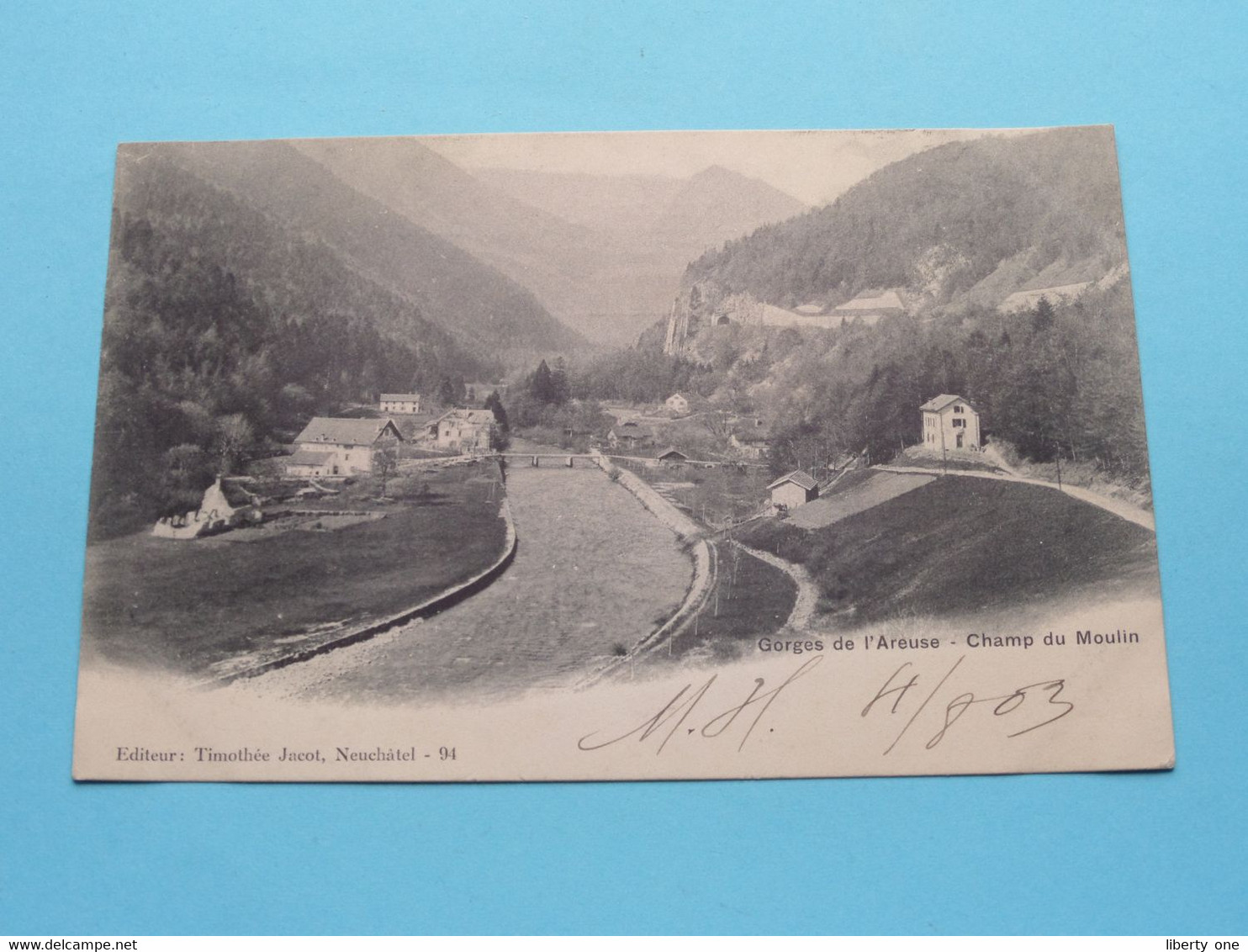 Gorges De L'Areuse - Champ Du Moulin > BOUDRY ( Edit. Timothée Jacot - 94 ) 1903 ( See / Voir Scans ) ! - Boudry