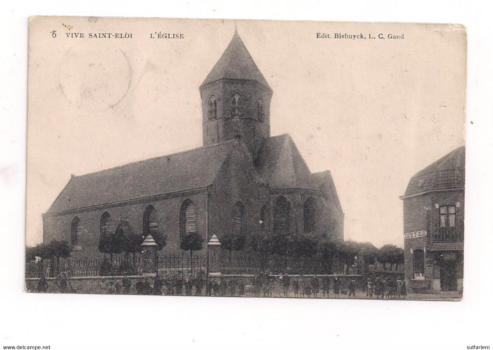 Belgique Carte Postale VIVE SAINT ELOI  Eglise. Oblitération WAREGHEM 1909. - Waregem